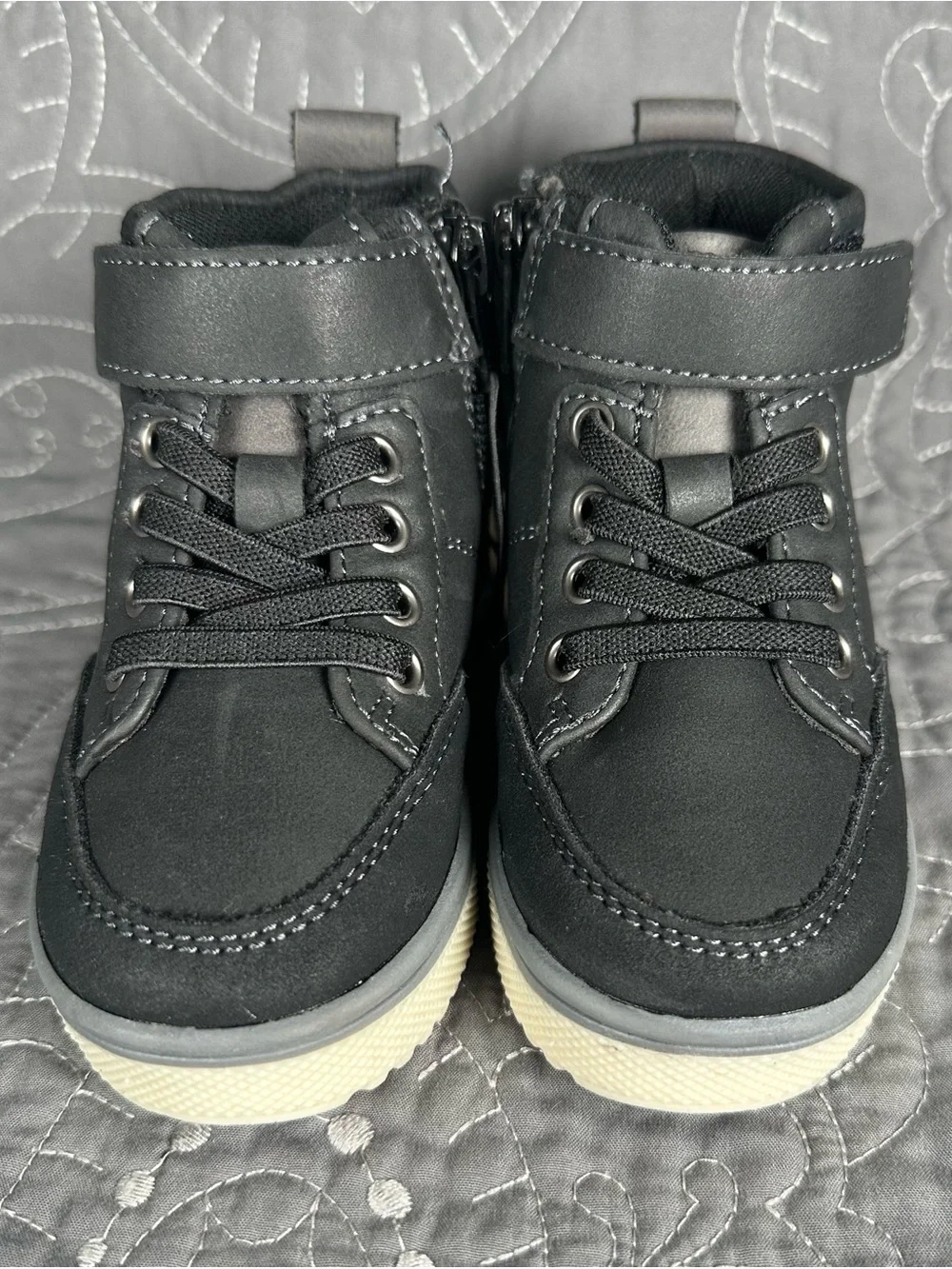 Thereabouts Toddler Boys Lil Asher Black Flat Heel Boots NWT Size Toddler 5
